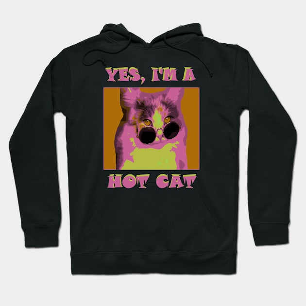 I'm A Hot Cat Hoodie by Twrinkle